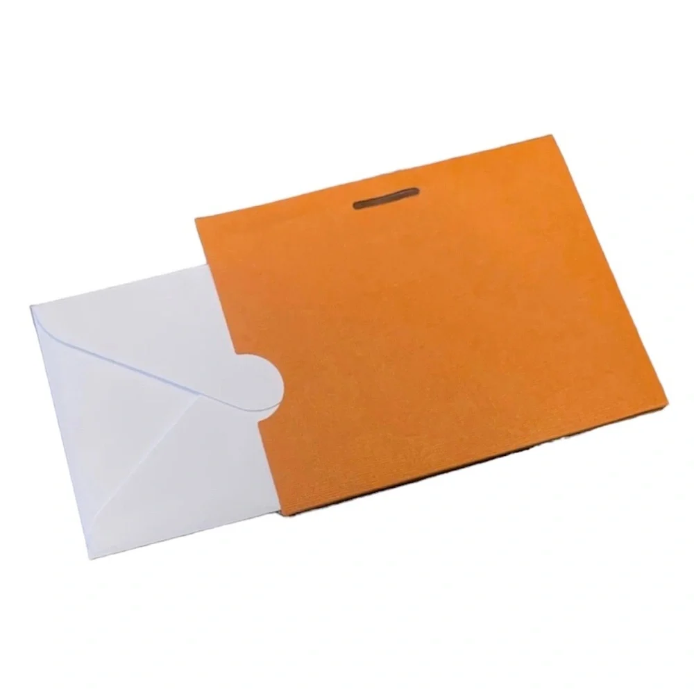 LOUIS VUITTON Orange Envelope Sleeve, Mini Envelope Sleeve, Paper